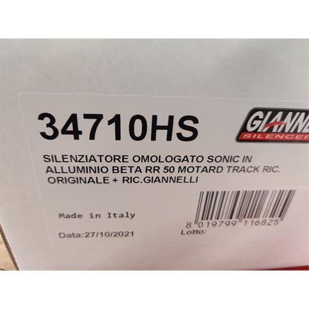 Silenziatore omologato sonic in allumini, ricambio 34710HS
