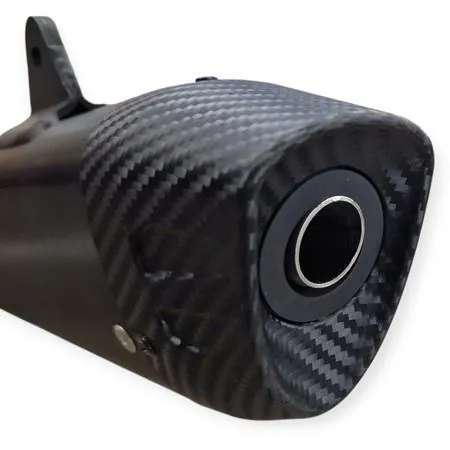 Silenziatore Giannelli Sonic 34711HS per BETA ENDURO/MOTARD RR 50cc prodotti dal 2021 fino al 2022 (type C5) con Ø innesto 22mm omologato in alluminio anodizzato nero