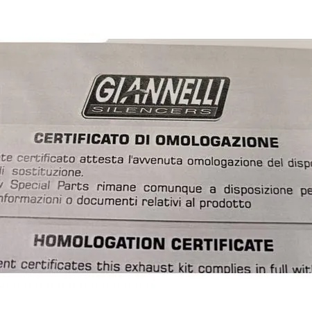 Silenziatore omologato sonic in alluminio anodizzato nero con fondello in carbonio da abbinare alla pancia originale oppure alla Giannelli 34093HF per Fantic Motor euro 5 prodotti dal 2021 in poi, ricambio 34713HS