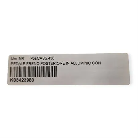 K03423980 Pedale freno posteriore in alluminio con puntale specifico per HM-VENT BAJA / DERAPAGE / SKATE 50 cc prodotti dopo il 2024
