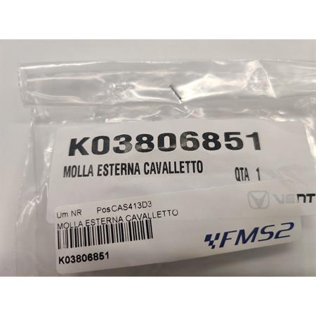 Molla esterna ritorno cavalletto laterale originale Hm - Vent per 50, 125, 250 e 450 cc 2 e 4 tempi, ricambio K03806851