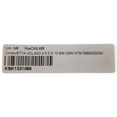 KSK1321069 Chiavetta volano 3 x 5 x 13 mm OEM KTM 0888030050