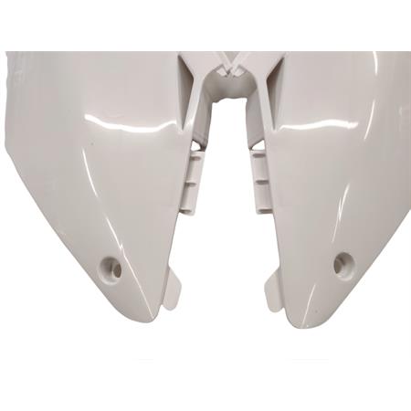 Coppia fianchetti sotto sella posteriori HM - Vent in plastica di colore bianco senza grafiche per HM e Vent 50 cc e 125 cc enduro e motard, ricambio W23207