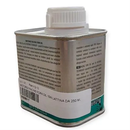 Olio forcelle racing Motorex con densità 10W - lattina da 250 ml, ricambio M308017