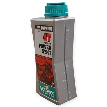 Olio motore Motorex Power Synt 4 tempi 10W-60 JASO MA2, API SP/SN/SM - flacone da 1 litro, ricambio M308252
