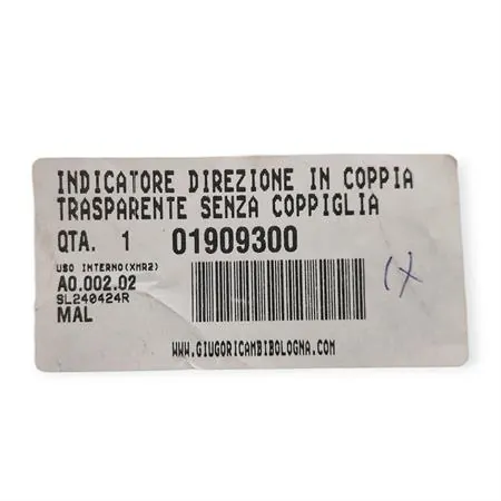 01909300 Indicatori di direzione trasparenti in coppia