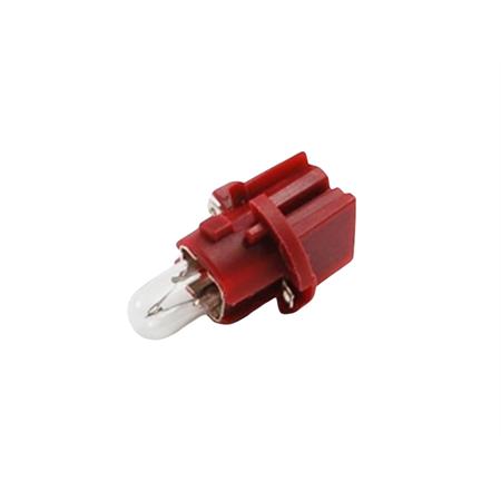 Portalampada con lampadina tuttovetro Malaguti 12 Volt 2 Watt, colore rosso, ricambio 02301500