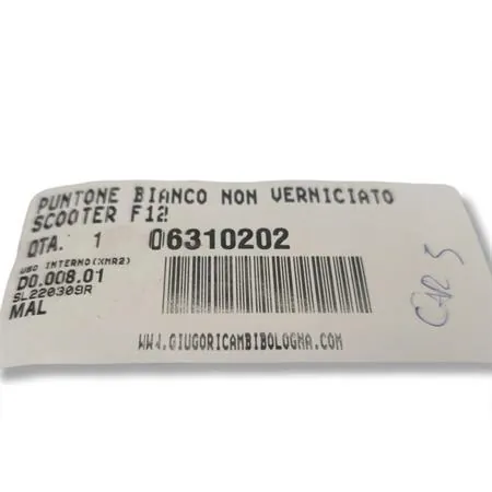 Puntone bianco non verniciato scooter f1, ricambio 06310202