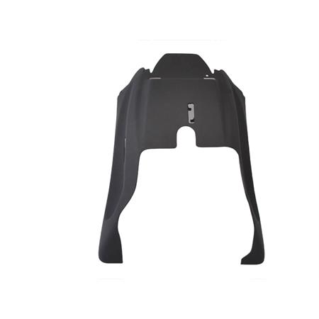 Puntone carena sotto pedana in plastica di colore nero opaco velvet per scooter Malaguti Phantom F12 prodotti fino al 2001 con pedana dritta, ricambio 06310255