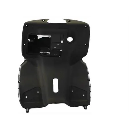 Scudo paragambe originale Malaguti in plastica di colore nero con glitter per scooter Malaguti Phantom F12 con raffreddamento ad aria, ricambio 06504403