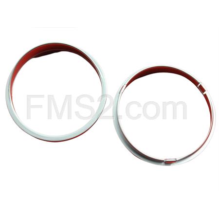Anello adattatore fanali anteriori f12 restyling cromato argento satinato (Malaguti) articolo venduto singolarmente, ricambio 07144516