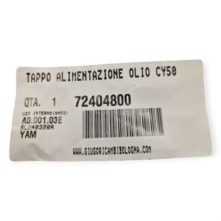 Tappo alimentazione olio cy5 (Malaguti), ricambio 72404800