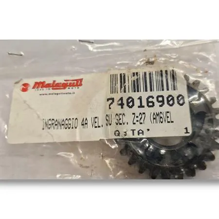74016900 Ingranaggio 4° velocità sul secondario (z=27) originale Malaguti montato nei motori Minarelli serie AM6