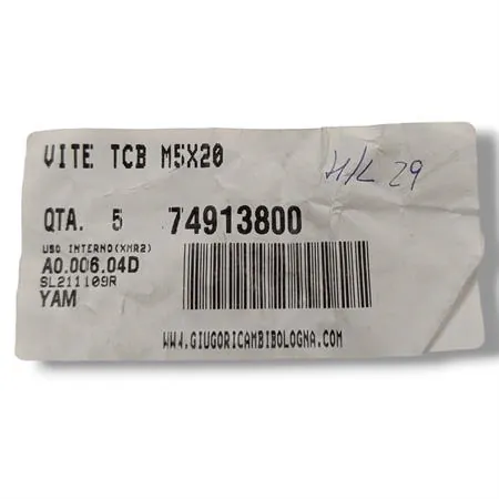 74913800 Vite testa cilindrica bombata M5x20 (Malaguti)