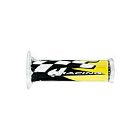 Manopole Racing gialle forate (Mentasti Ariete), ricambio 01687HRG