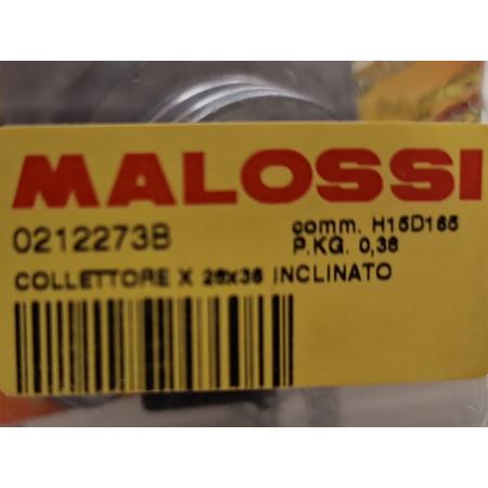 Collettore aspirazione Malossi diametro 26x35 mm inclinato in alluminio per motori Minarelli AM6, ricambio 0212273B