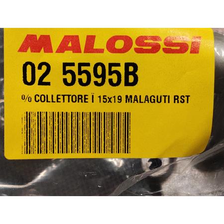 Collettore aspirazione Malossi in alluminio con attacco presa olio miscelatore per carburatori originale dell'orto SHA montato sui ciclomotori Malaguti RST e Fifty top con motore Morini G30, ricambio 025595B