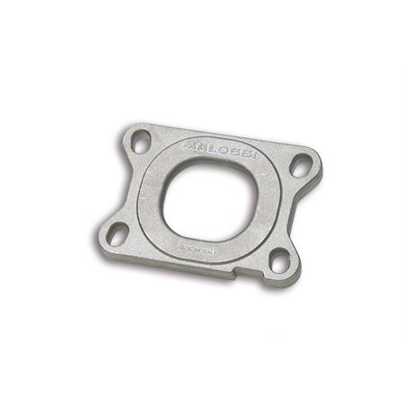 Flangia Collettore girevole Malossi mhr in alluminio per utilizzare il manicotto in gomma con diametro condotto 21 e 28 mm e utilizzando carburatori dell'orto PHBG oppure VHST oppure PWK, ricambio 0713233B
