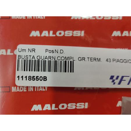 Busta guarnizioni Malossi per gruppo termico diametro 43,0 mm 65cc ciclomotori Piaggio Ciao, Si, Bravo, Boxer, SuperBravo, Grillo, Cba, ricambio 1118550B