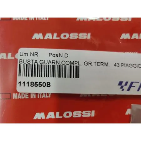 1118550B Busta guarnizioni Malossi per gruppo termico diametro 43,0 mm 65cc ciclomotori Piaggio Ciao, Si, Bravo, Boxer, SuperBravo, Grillo, Cba