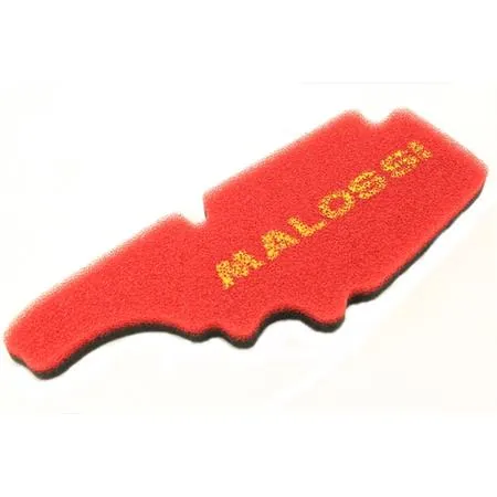 Filtro aria double red sponge Malossi in spugna con doppia densità per scatola filtro  originale montata sui maxi scooter con motore Piaggio, ricambio 1414532