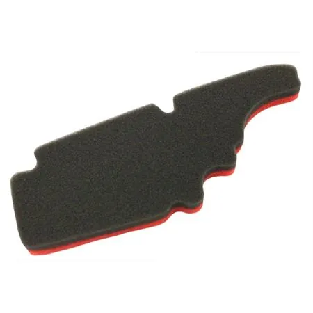 Filtro aria double red sponge Malossi in spugna con doppia densità per scatola filtro  originale montata sui maxi scooter con motore Piaggio, ricambio 1414532