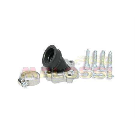 Collettore aspirazione Malossi mhr x360 in viton con imbocco da 22mm per scooter con motore Yamaha-Minarelli orizzontale aria e liquido, ricambio 2014524
