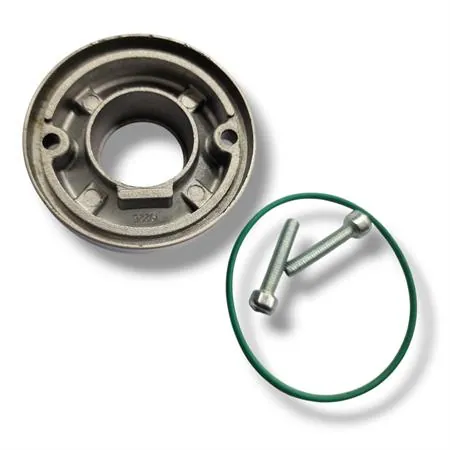 Fondello posteriore in alluminio per silenziatore diametro 60 mm Malossi lato uscita beccuccio scarico completo di O-Ring viton verde e viti di fissaggio M5x25 mm, ricambio 2519783
