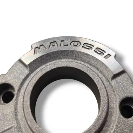 Fondello posteriore in alluminio per silenziatore diametro 60 mm Malossi lato uscita beccuccio scarico completo di O-Ring viton verde e viti di fissaggio M5x25 mm, ricambio 2519783