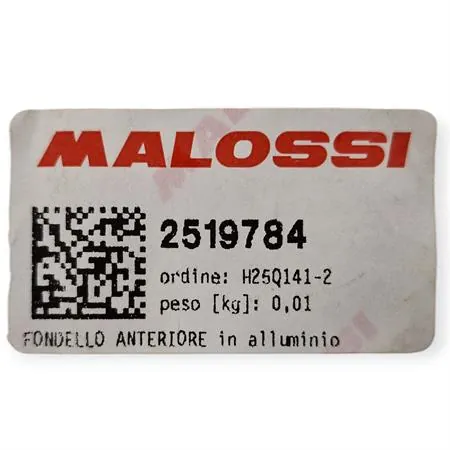 2519784 Fondello anteriore in alluminio per silenziatore Ø60 mm Malossi – Compatibile con scarichi Malossi 2T