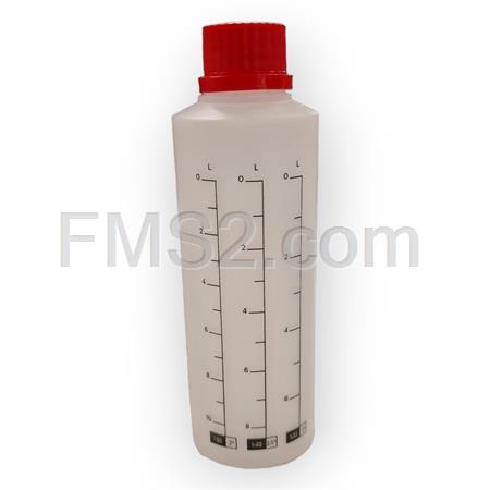 Flacone miscela Malossi graduato da 250 ml con scala per miscela al 2% , 2,5% e 3%, ricambio 3019790