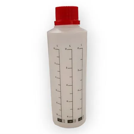 Flacone miscela Malossi graduato da 250 ml con scala per miscela al 2% , 2,5% e 3%, ricambio 3019790