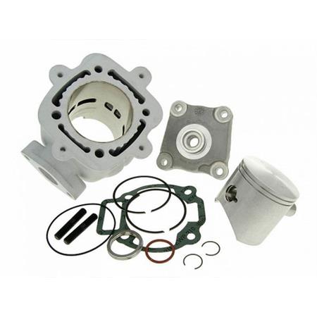 Motore gruppo termico Malossi 65 mm in alluminio cromato,vraffreddamento liquido per Gilera Runner 125 - 180 e Piaggio Hexagon 125, ricambio 3111140