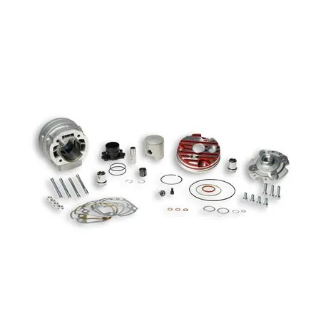 Gruppo termico motore Malossi MHR Team testa rossa scomposta con diametro 47,6 mm monofascia per biella 85 mm spinotto 12 mm scooter Minarelli orizzontale, ricambio 3115390