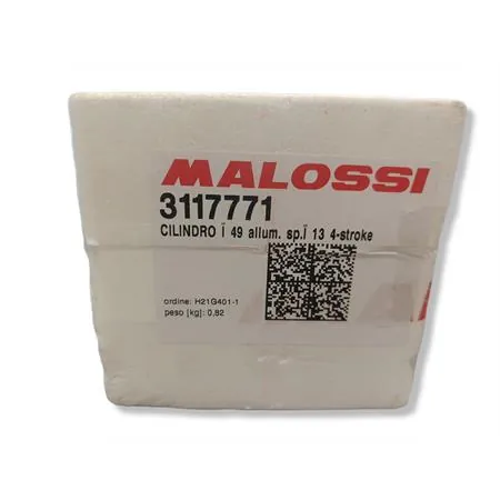 3117771 Cilindro Malossi in alluminio con diametro 49 mm e spinotto 13 mm per motori Piaggio scooter 4 tempi raffreddati ad aria