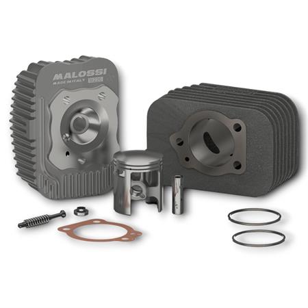 Gruppo termico motore Malossi CVF diametro 43 mm 65cc con spinotto 10 mm completo di testa per ciclomotore Piaggio Ciao SC, PX tutte le versioni,, ricambio 3118732