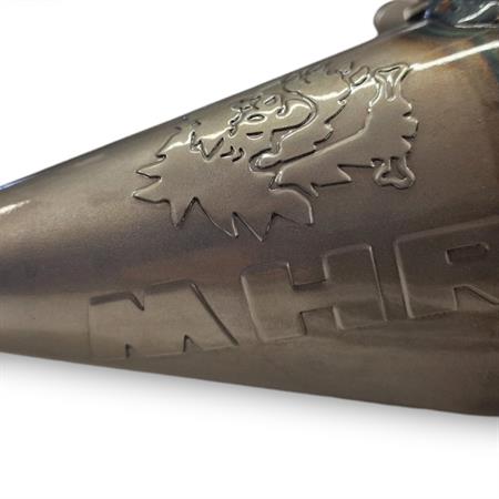 Marmitta Malossi scooter Racing MHR TEAM 3 con silenziatore nero e specifica per gruppi termici Malossi 47 mm  70 cc scooter con motore Minarelli orizzontale liquido, ricambio 3219559