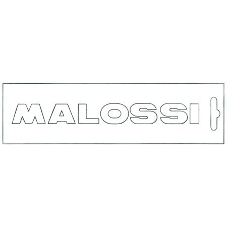 Adesivo scritta Malossi bianca, ricambio 3312650