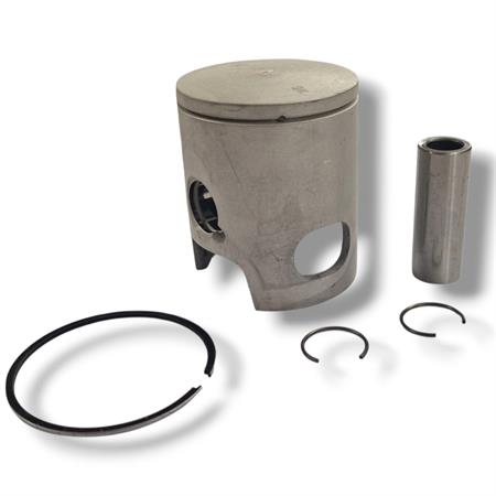 Pistone Malossi MHR selezione 0 con diametro 40,3 mm e spinotto 12 mm mono fascia rettangolare cromata per gruppi termici Malossi in alluminio Minarelli AM6, ricambio 3412203