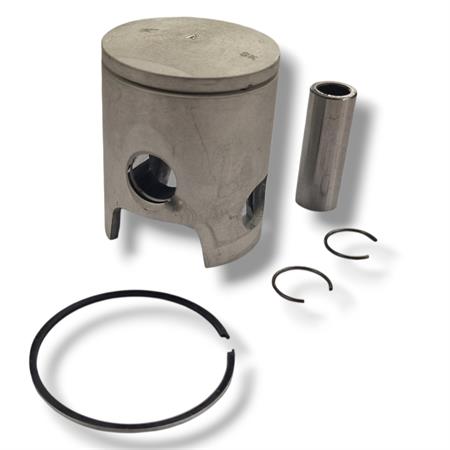 Pistone Malossi MHR selezione 0 con diametro 40,3 mm e spinotto 12 mm mono fascia rettangolare cromata per gruppi termici Malossi in alluminio Minarelli AM6, ricambio 3412203