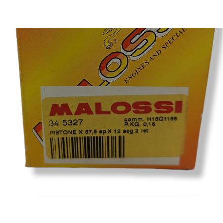 Pistone Malossi bifascia in alluminio con diametro 57,5 mm e spinotto diametro 12 mm per Vespa 50 - Vespa 50 Special - Vespa PK 50 - Ape 50, ricambio 345327