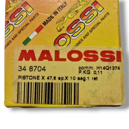 Pistone 47.6 spinotto 10 mm segmento 1 semitrapezioidale Malossi, ricambio 348704