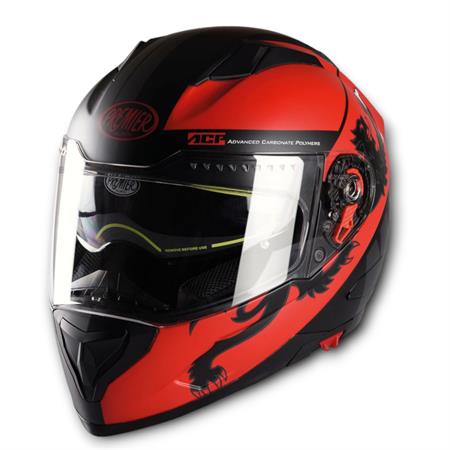 Casco Malossi integrale modello HM1 di colore nero e grafiche rosse con taglia S, ricambio 3918934B3