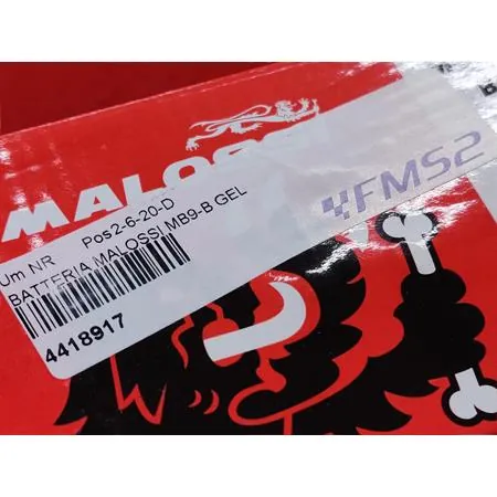 4418917 Batteria Malossi modello MB9-B sigillata in gel senza manutenzione e già attivata e pronta all'uso