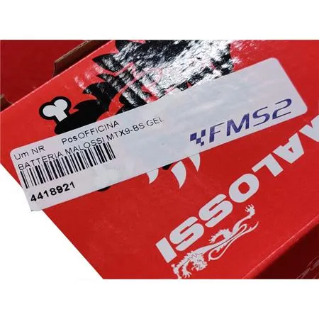 4418921 Batteria Malossi modello MTX9-BS sigillata in gel senza manutenzione e già attivata e pronta all'uso