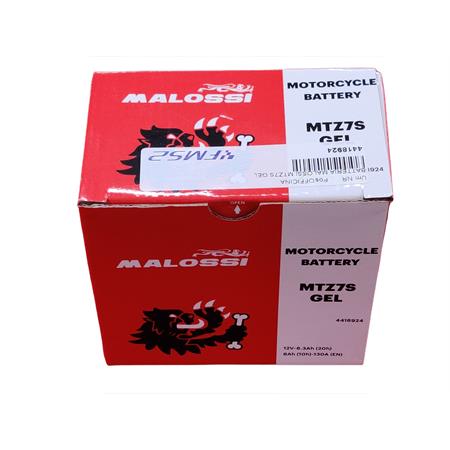 Batteria Malossi modello MTZ7S sigillata in gel senza manutenzione e già attivata e pronta all'uso, ricambio 4418924