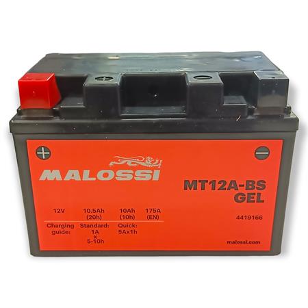 Batteria malossi mt12a-bs gel, ricambio 4419166