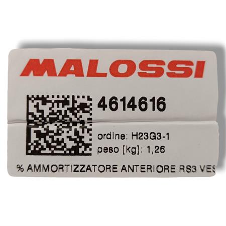 Ammortizzatore anteriore Malossi modello RS3 regolabile nel precarico molla, per Piaggio Vespa 50 Special, 50 R, N, L, 125 Primavera e 125 ET3, PK 50 e 125 1° serie, ricambio 4614616