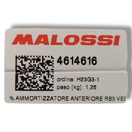 4614616 Ammortizzatore anteriore Malossi modello RS3 regolabile nel precarico molla, per Piaggio Vespa 50 Special, 50 R, N, L, 125 Primavera e 125 ET3, PK 50 e 125 1° serie