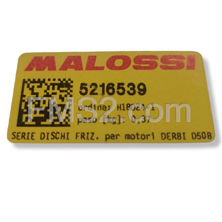 Serie dischi frizione Malossi racing per motori Derbi EBS050, EBD050, D50B0 e D50B1 completo di molle rinforzate, ideale per motori elaborati, ricambio 5216539